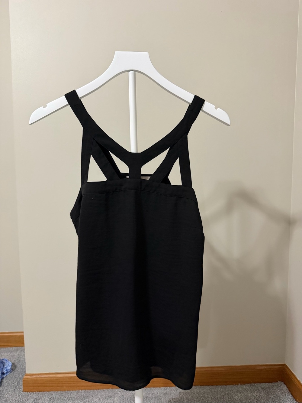 Black Strappy Sheath Tank Top